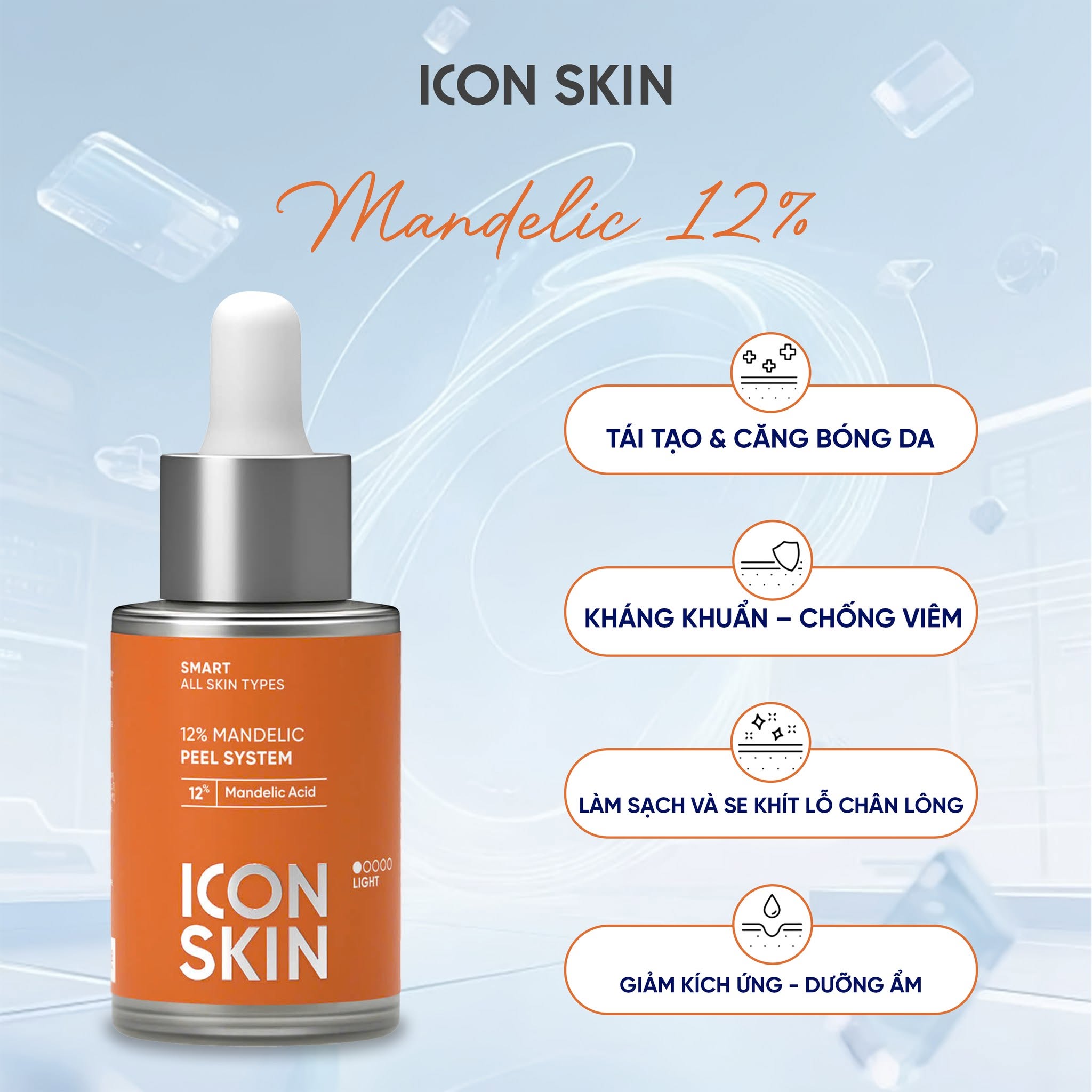 Tinh chất AHA căng bóng da Icon Skin 12% Mandelic Peel System