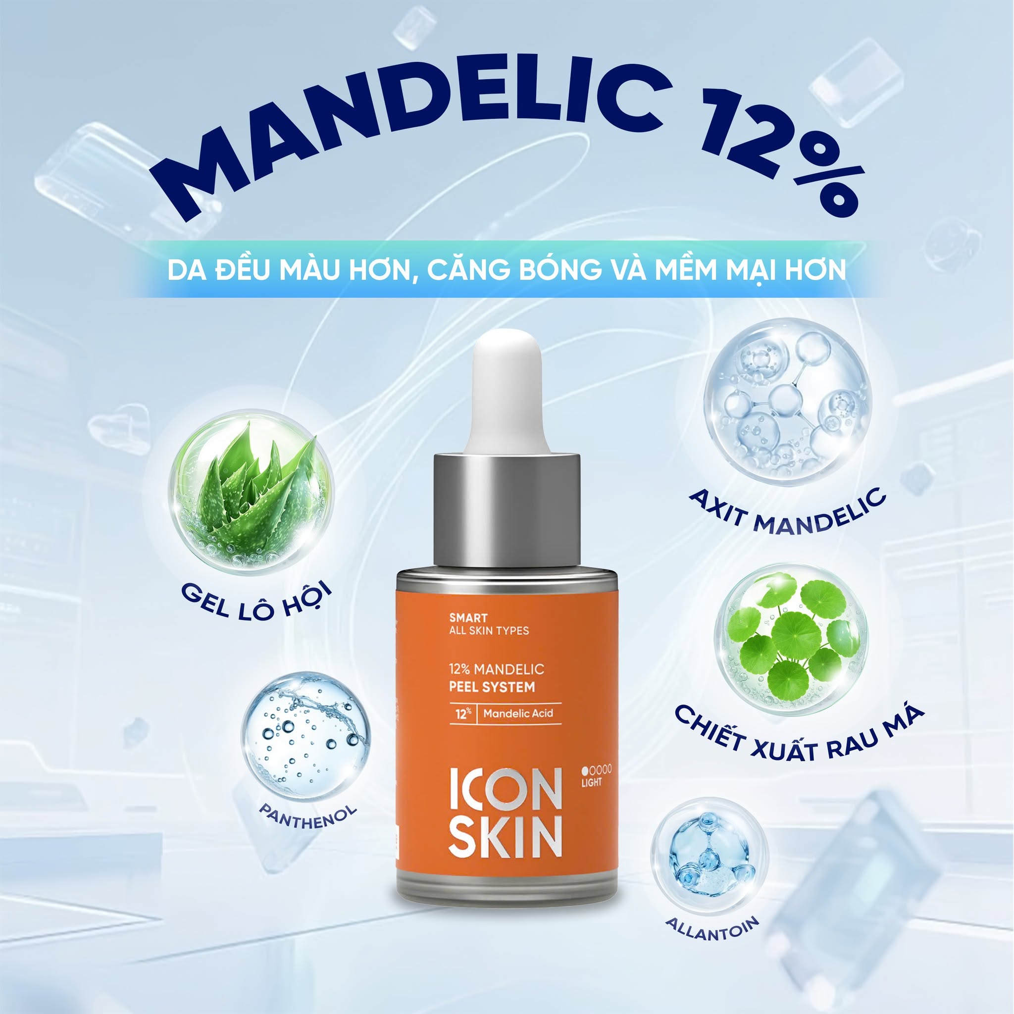 Tinh chất AHA căng bóng da Icon Skin 12% Mandelic Peel System