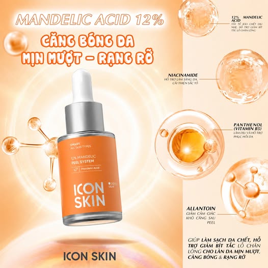 Tinh chất AHA căng bóng da Icon Skin 12% Mandelic Peel System