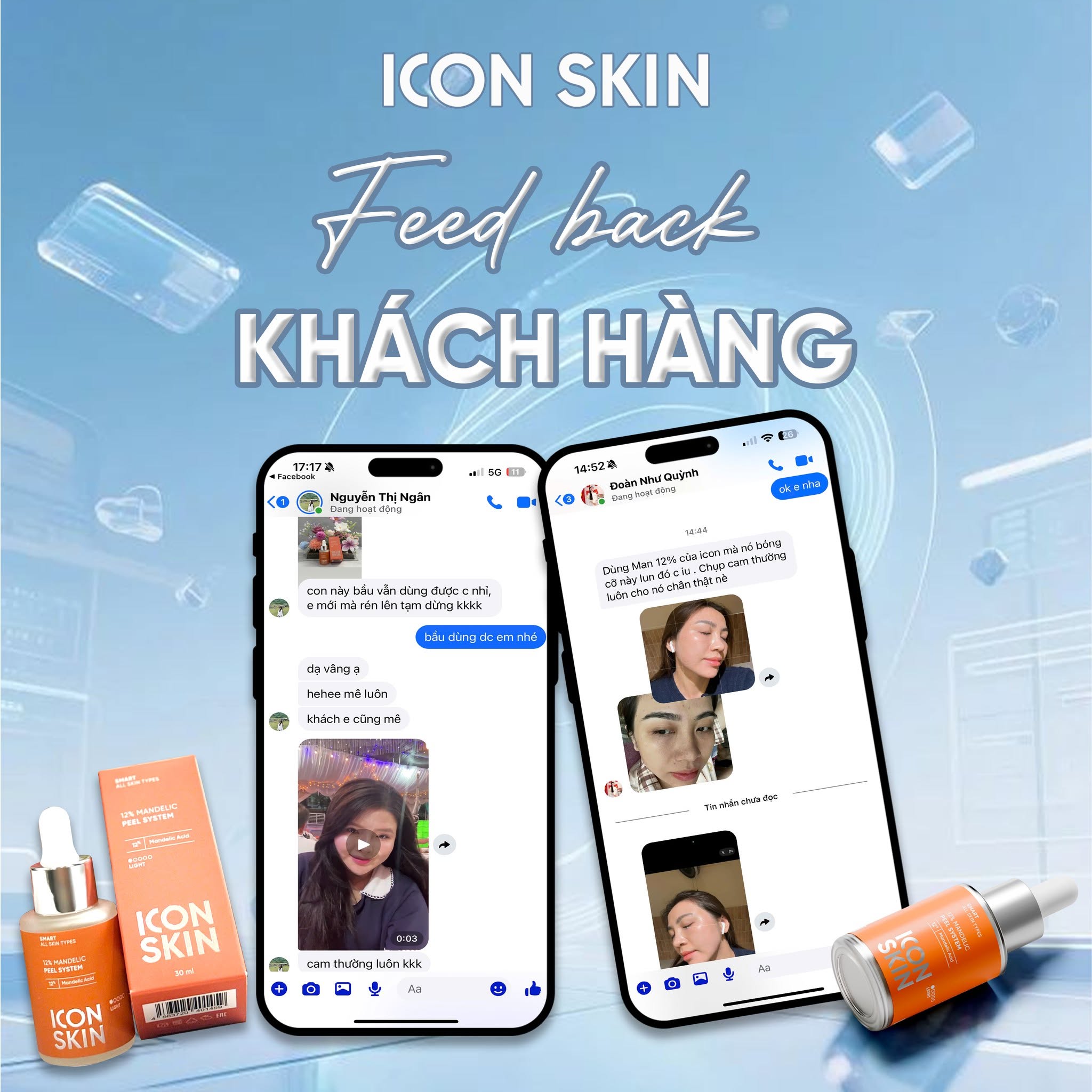 Tinh chất AHA căng bóng da Icon Skin 12% Mandelic Peel System