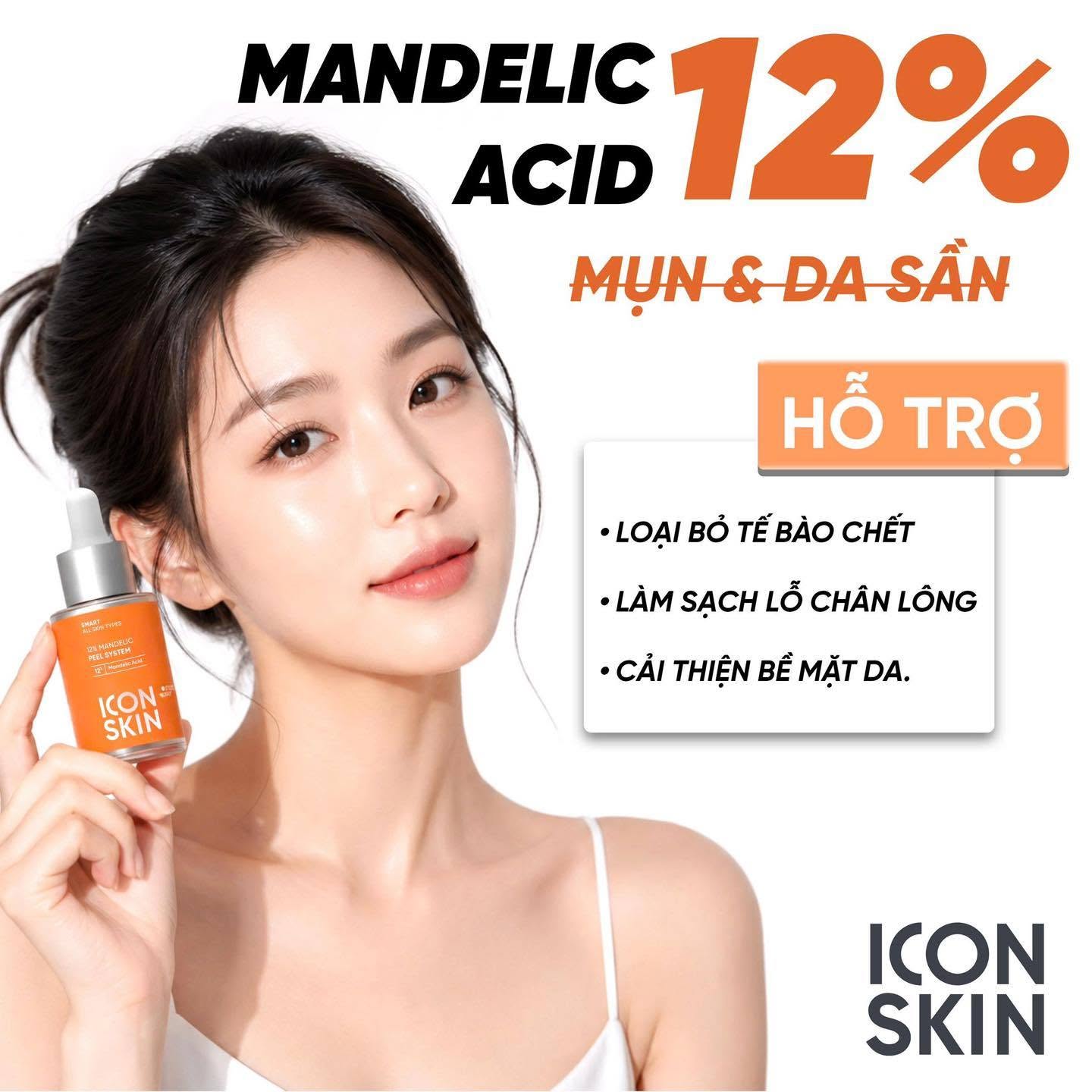 Tinh chất AHA căng bóng da Icon Skin 12% Mandelic Peel System