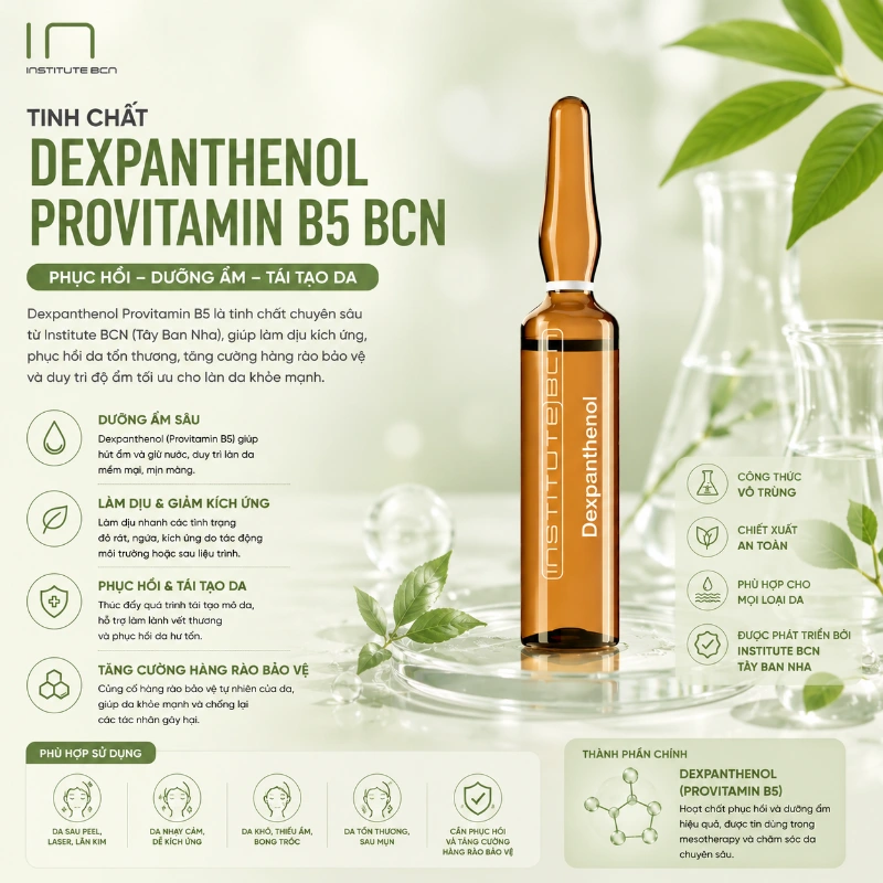 Tinh chất Dexpanthenol Provitamin B5 BCN Tây Ban Nha - Phục hồi da , giữ ẩm, dịu da
