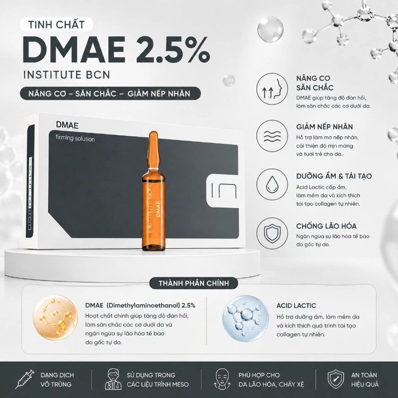 Tinh chất Dmae 2.5% Institute BCN phục hồi da hư tổn
