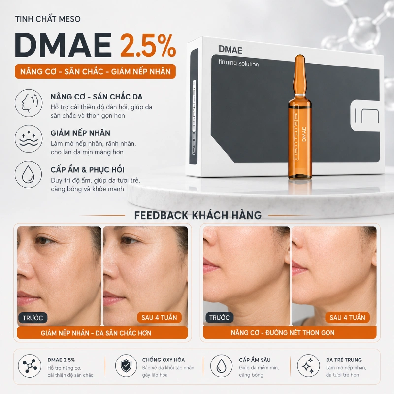 Tinh chất Dmae 2.5% Institute BCN phục hồi da hư tổn