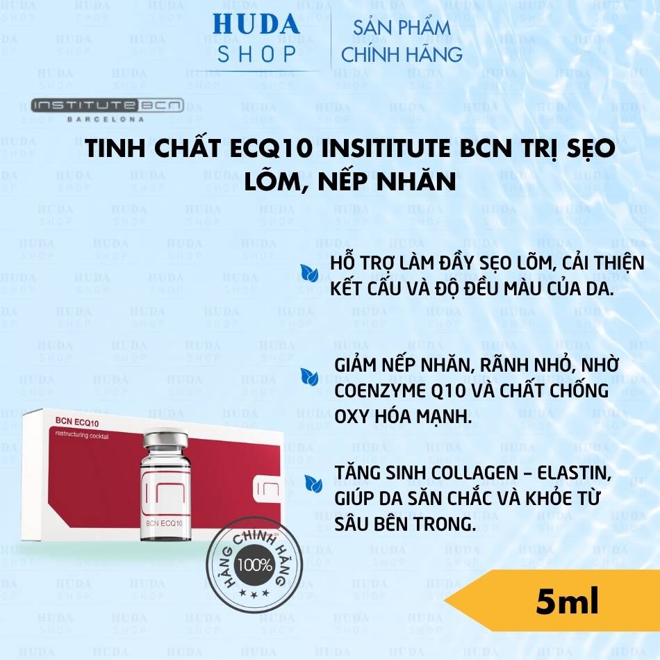 Tinh chất ECQ10 Insititute BCN trị sẹo lõm, nếp nhăn