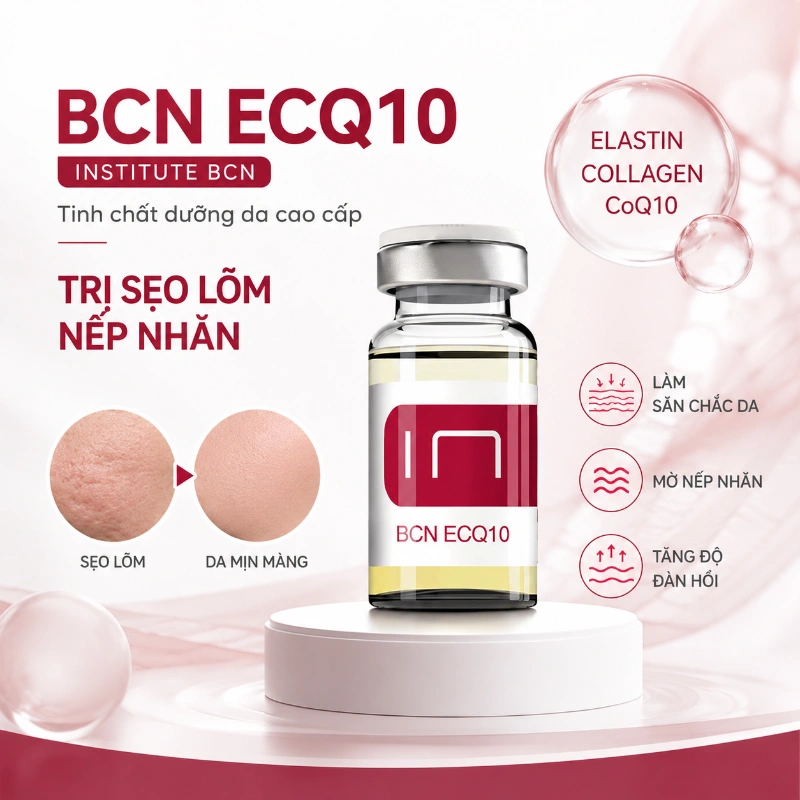 Tinh Chất Hỗ Trợ Cải Thiện Sẹo Lõm, Nếp Nhăn & Trẻ Hóa Da ECQ10 Institute BCN Chính Hãng