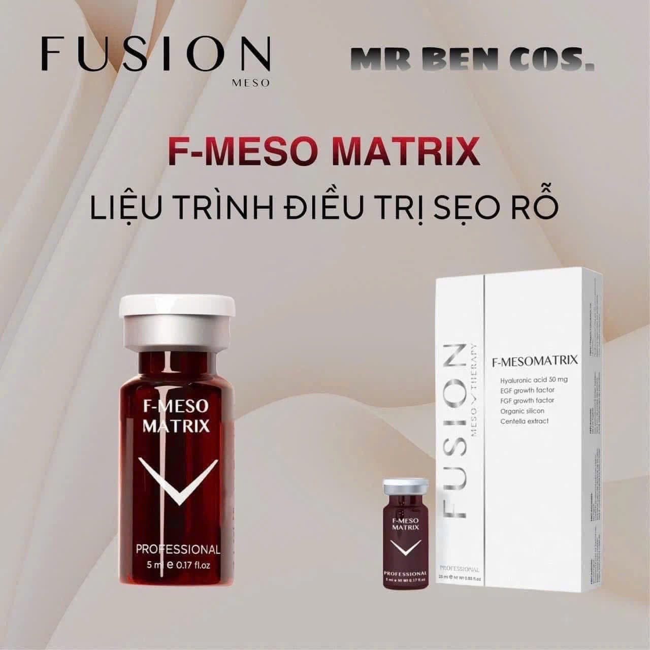 Tinh chất Fusion F-Meso Matrix điều trị đầy sẹo lõm, sẹo rỗ