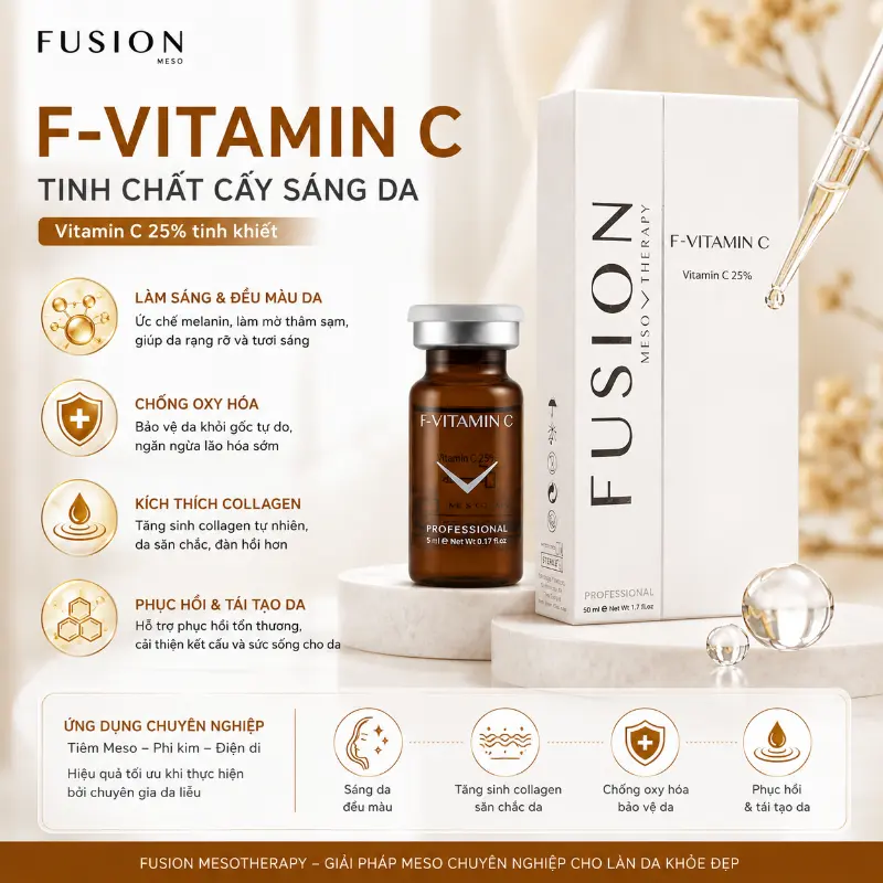 Tinh Chất Hỗ Trợ Cải Thiện Thâm Sạm, Làm Sáng Da Fusion F-Vitamin C Fusion Mesotherapy Chính Hãng