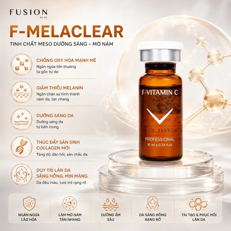 Tinh Chất Hỗ Trợ Cải Thiện Thâm Sạm, Làm Sáng Da Fusion F-Vitamin C Fusion Mesotherapy Chính Hãng