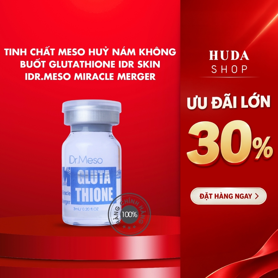 Tinh chất Meso huỷ nám không buốt Glutathione Idr Skin Idr.Meso Miracle Merger