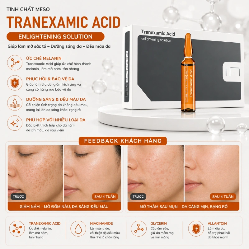 Tinh chất Tranexamic Acid Insititute BCN sáng da, mờ nám