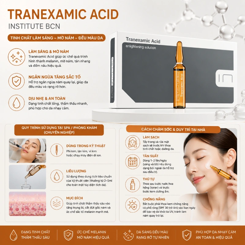 Tinh chất Tranexamic Acid Insititute BCN sáng da, mờ nám