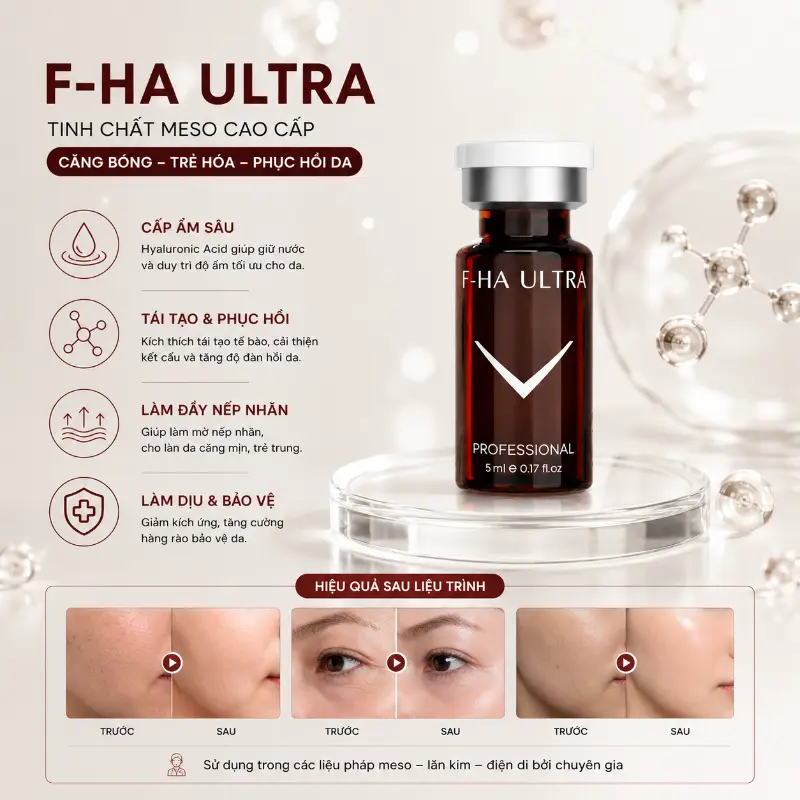 Tinh chất căng bóng, phục hồi, trẻ hóa da F-HA ULTRA 1 lọ 5ml