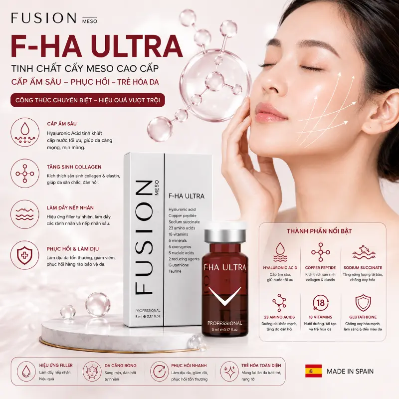 Tinh chất căng bóng, phục hồi, trẻ hóa da F-HA ULTRA 1 lọ 5ml
