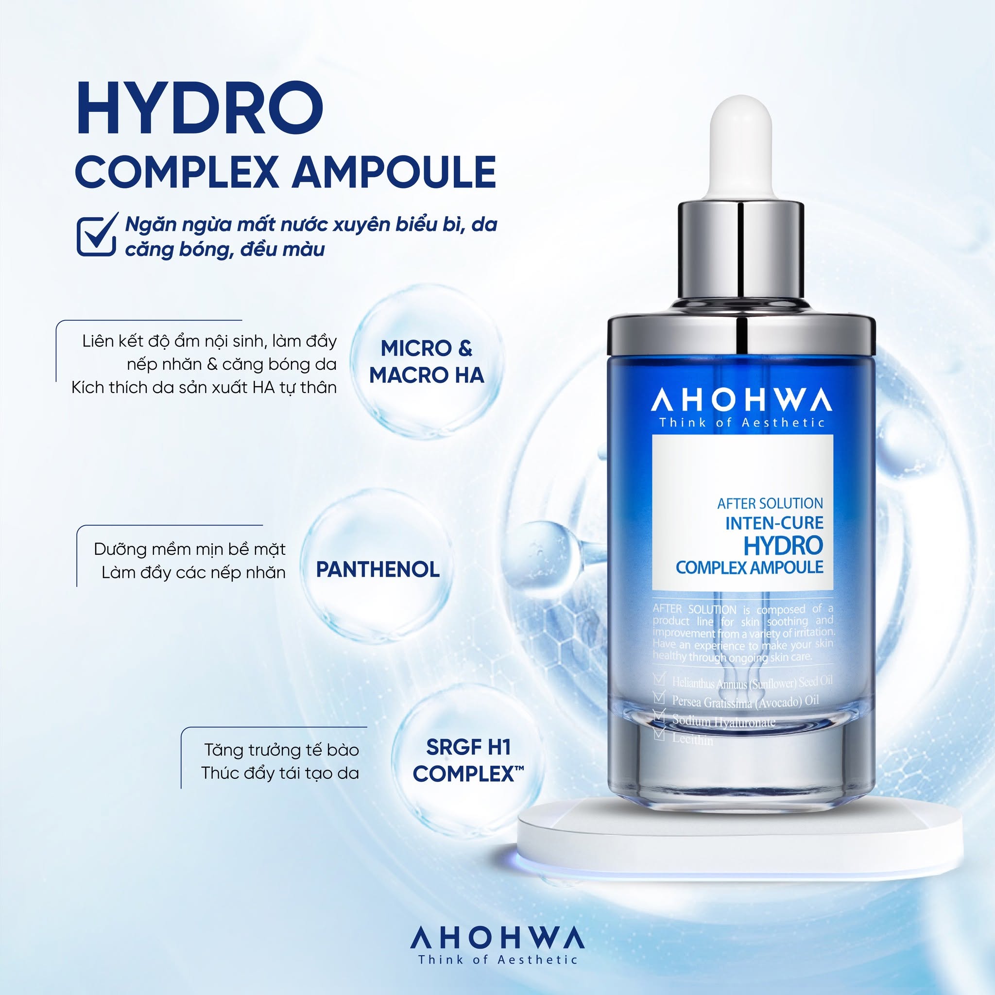 Tinh chất cấp ẩm chuyên sâu Ahohwa After Solution Inten-Cure Hydro Complex Ampoule