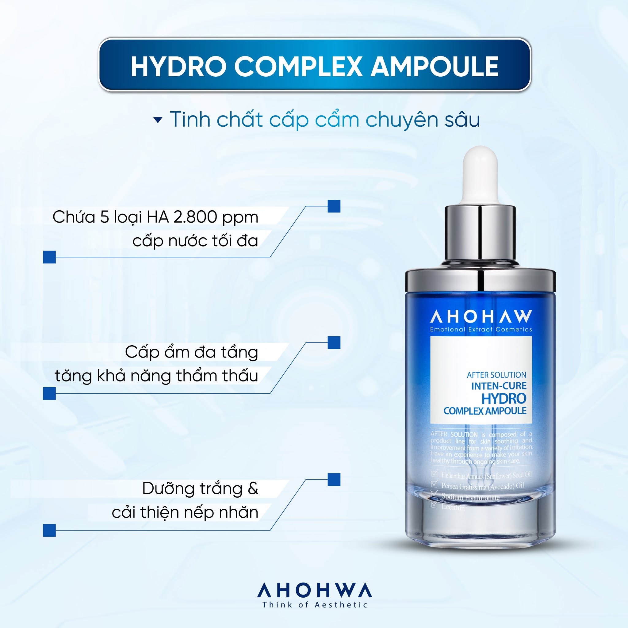 Tinh chất cấp ẩm chuyên sâu Ahohwa After Solution Inten-Cure Hydro Complex Ampoule