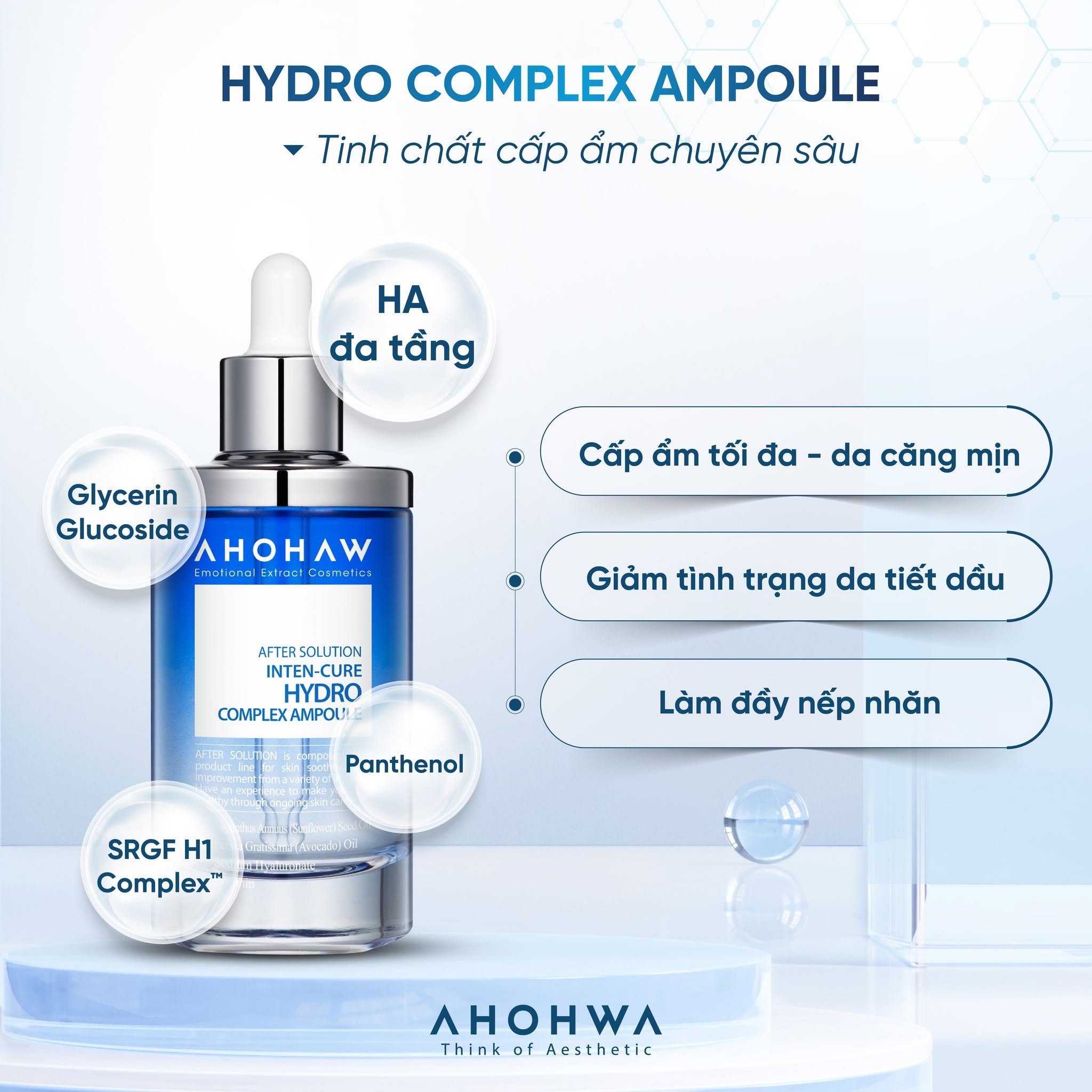 Tinh chất cấp ẩm chuyên sâu Ahohwa After Solution Inten-Cure Hydro Complex Ampoule