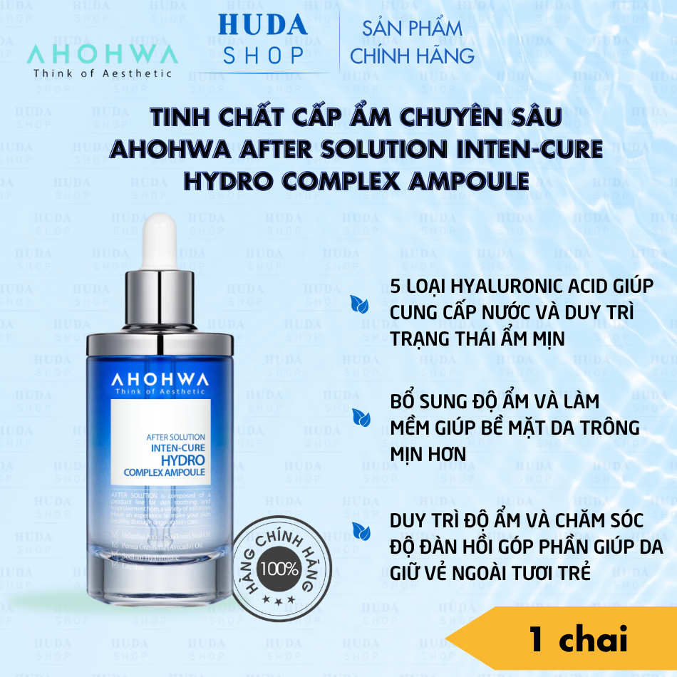 Tinh chất cấp ẩm chuyên sâu Ahohwa After Solution Inten-Cure Hydro Complex Ampoule