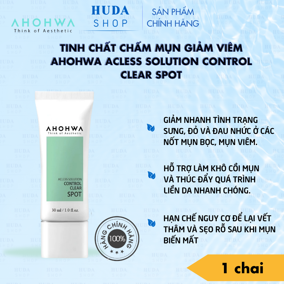 Tinh chất chấm mụn giảm viêm Ahohwa Acless Solution Control Clear Spot