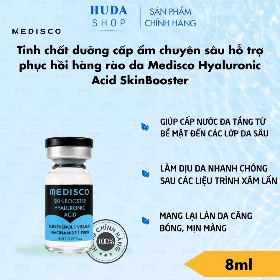 Tinh chất dưỡng cấp ẩm chuyên sâu hỗ trợ phục hồi hàng rào da Medisco Hyaluronic Acid SkinBooster
