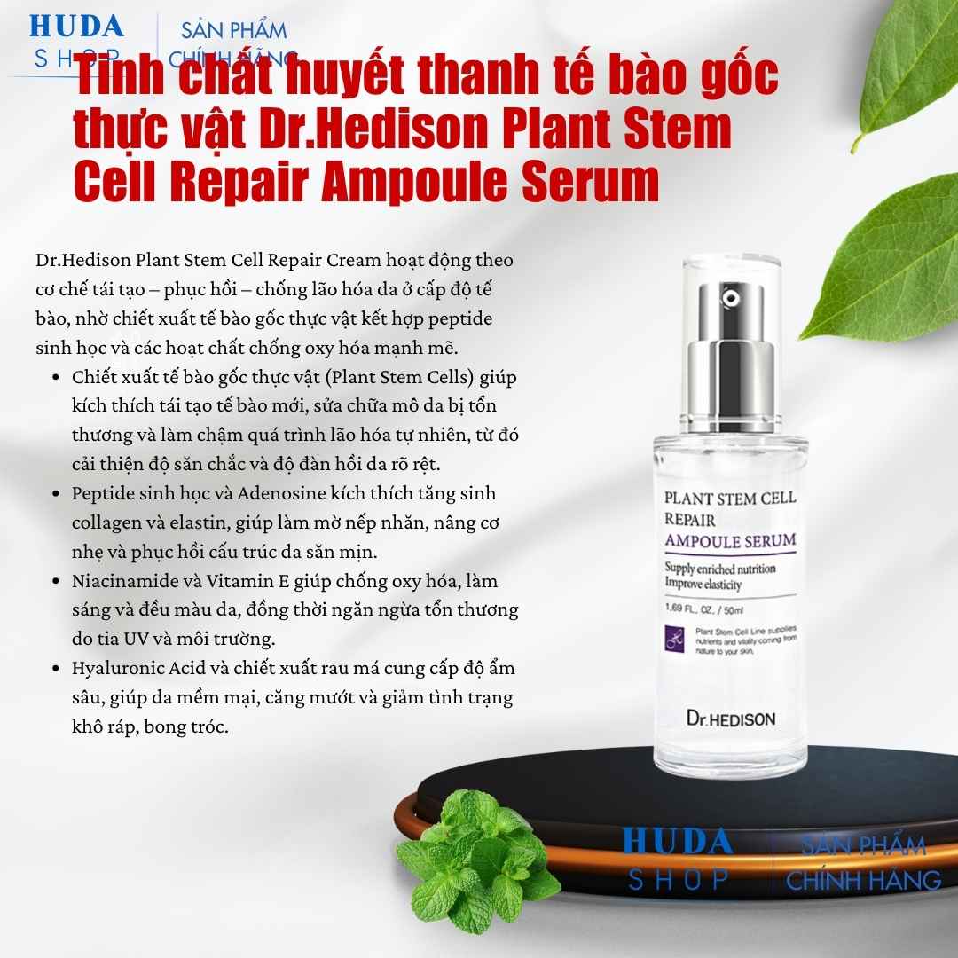 Tinh chất huyết thanh tế bào gốc thực vật Dr.Hedison Plant Stem Cell Repair Ampoule Serum (50ml-250ml)