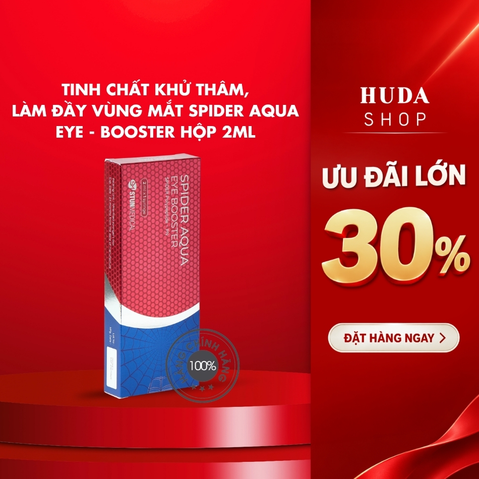 Tinh chất khử thâm, làm đầy vùng mắt Spider Aqua Eye - Booster hộp 2ml