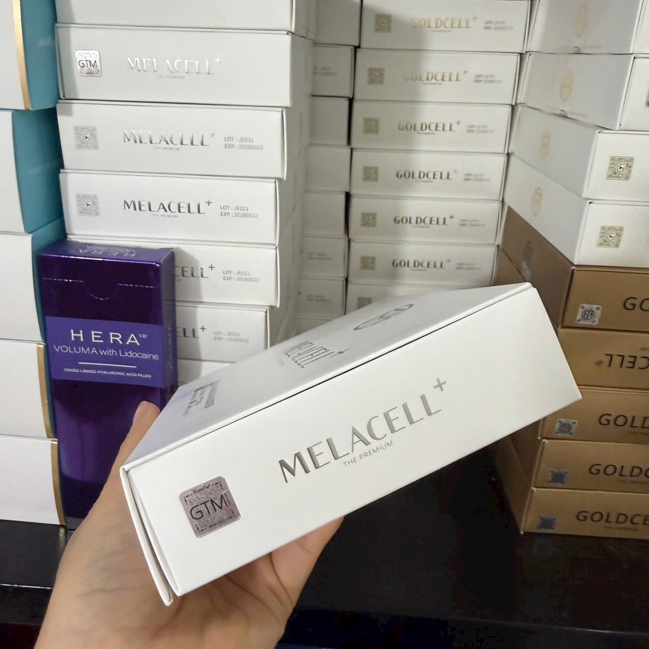 Tinh chất mờ nám GTM Melacell 10 x 3.5ml Gold Cell