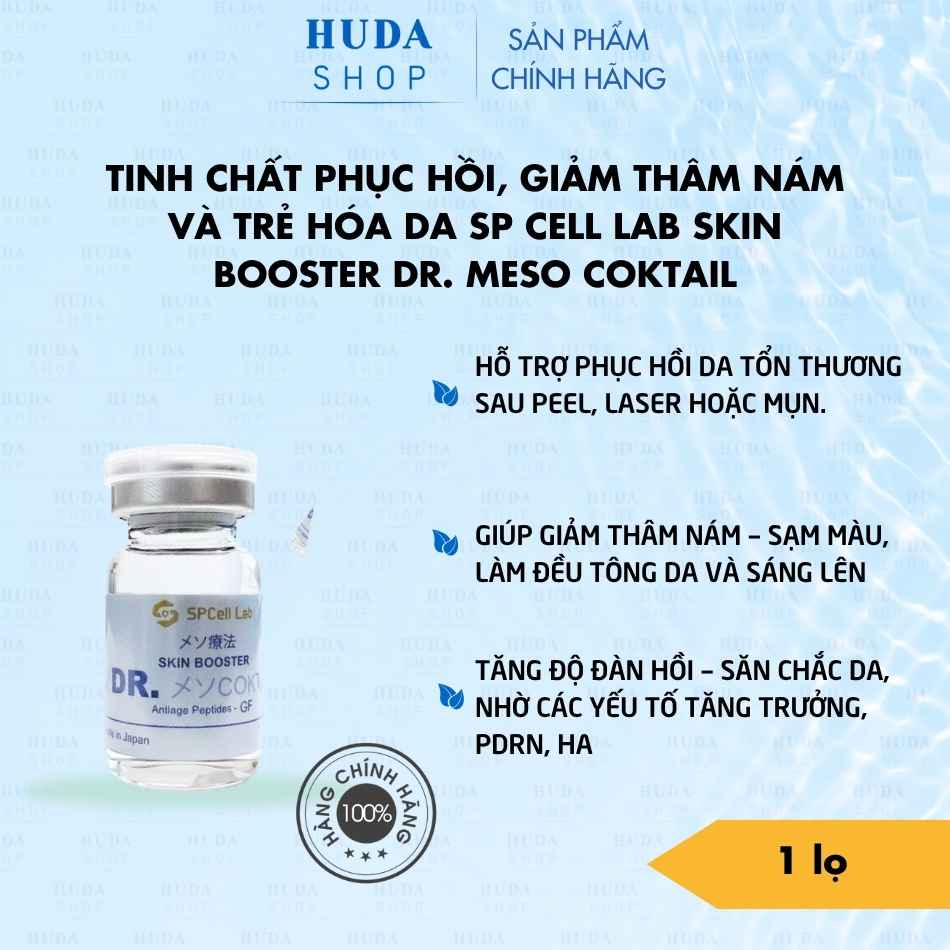 Tinh chất phục hồi, giảm thâm nám và trẻ hóa da SP Cell Lab Skin Booster DR. Meso Coktail