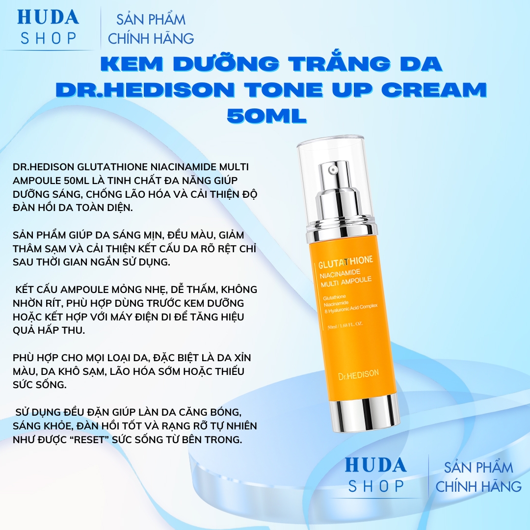 numbuzin 5 vitamin glutathione dark spot laser cream Tinh chất hỗ trợ da sáng mịn, săn chắc Glutathione Niacinamide Multi  Ampoule 50ml main image 0