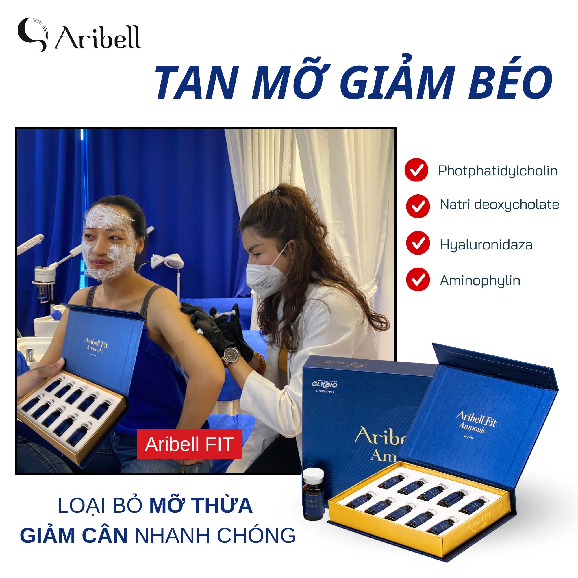 Tinh chất tan mỡ, giảm béo Aribel Fit lọ 2ml