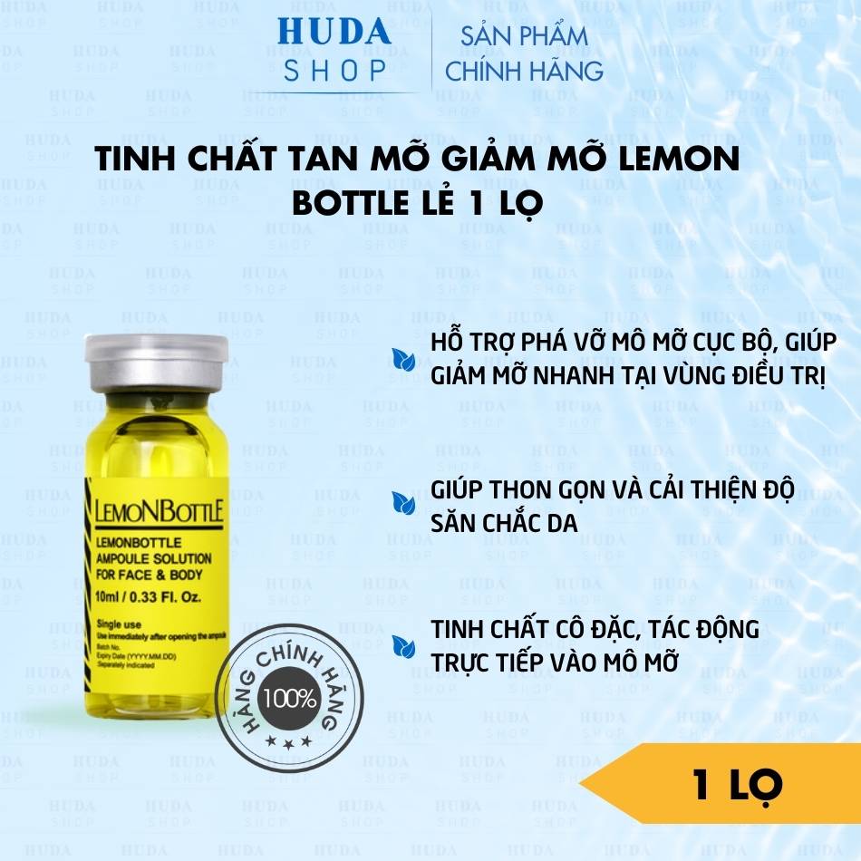 Tinh chất tan mỡ giảm mỡ Lemon bottle lẻ 1 lọ