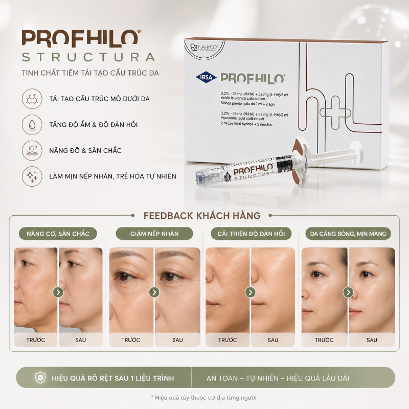 Tiêm trẻ hóa xoá nhăn Profhilo chính hãng Ý