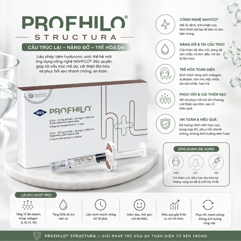 Tiêm trẻ hóa xoá nhăn Profhilo chính hãng Ý