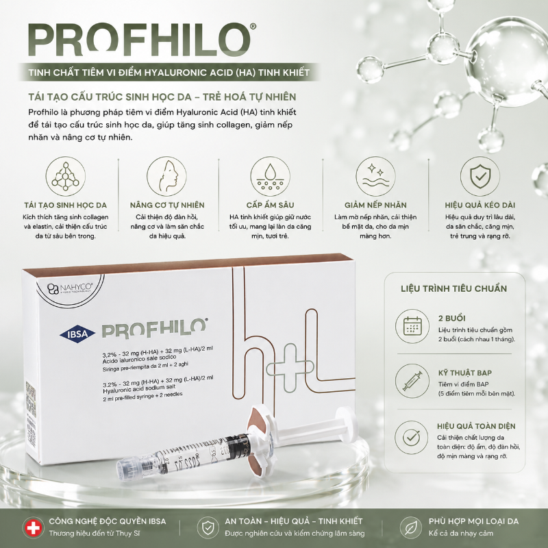 Tiêm trẻ hóa xoá nhăn Profhilo chính hãng Ý