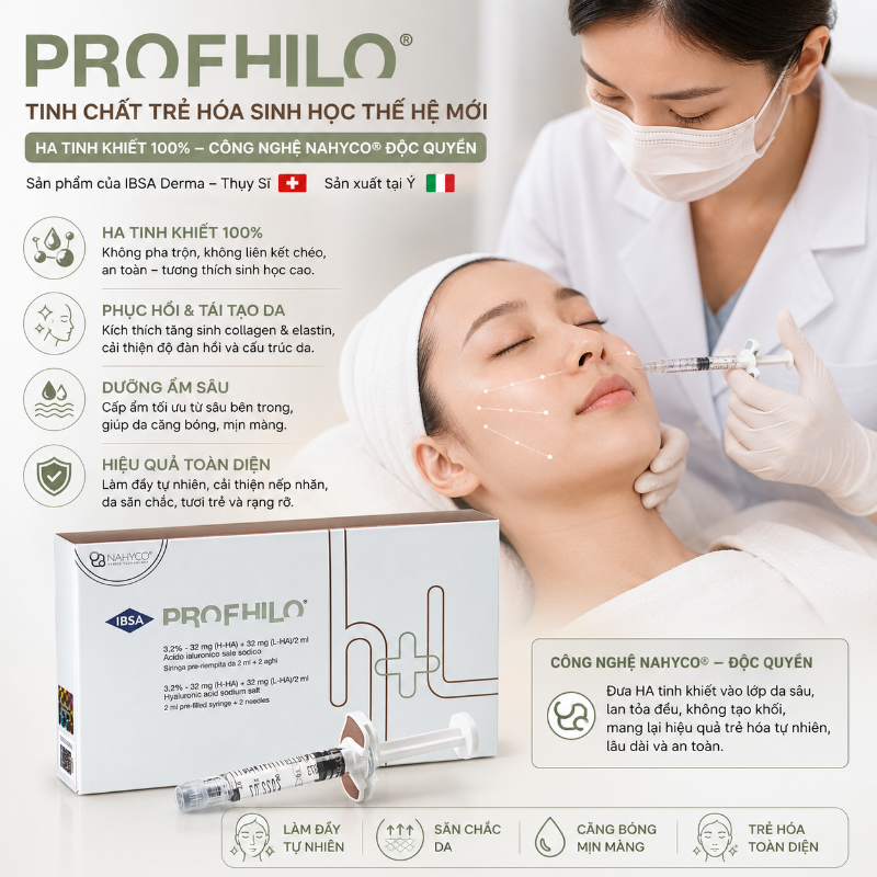 Tiêm trẻ hóa xoá nhăn Profhilo chính hãng Ý
