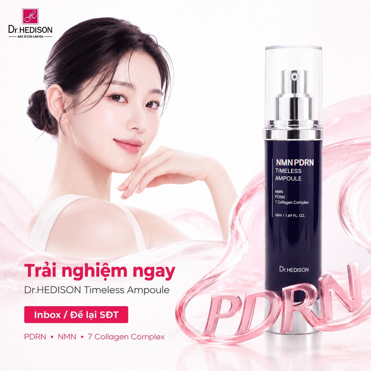 Tinh chất trẻ hóa NMN PDRN Timeless Ampoule Dr.Hedison 50ml