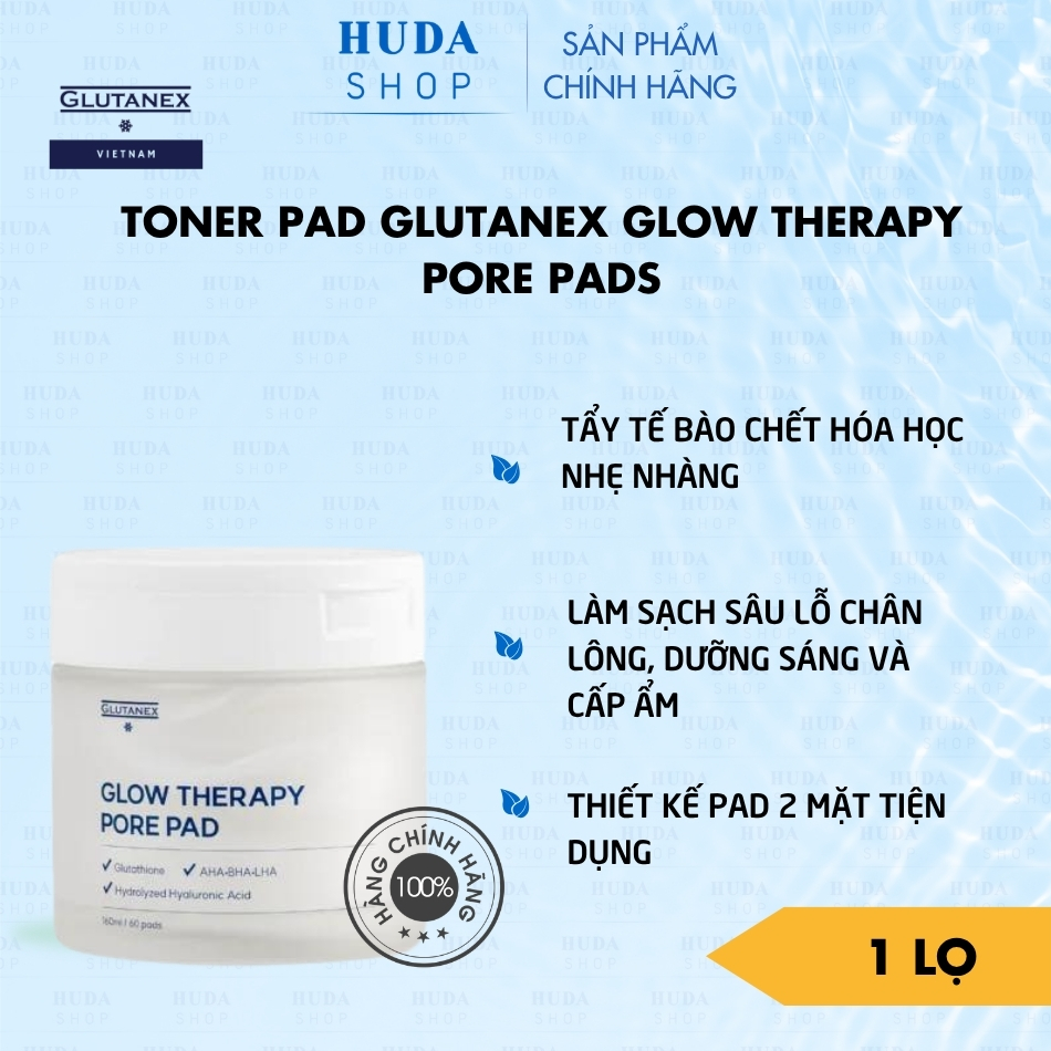 Toner pad Glutanex Glow Therapy Pore Pads
