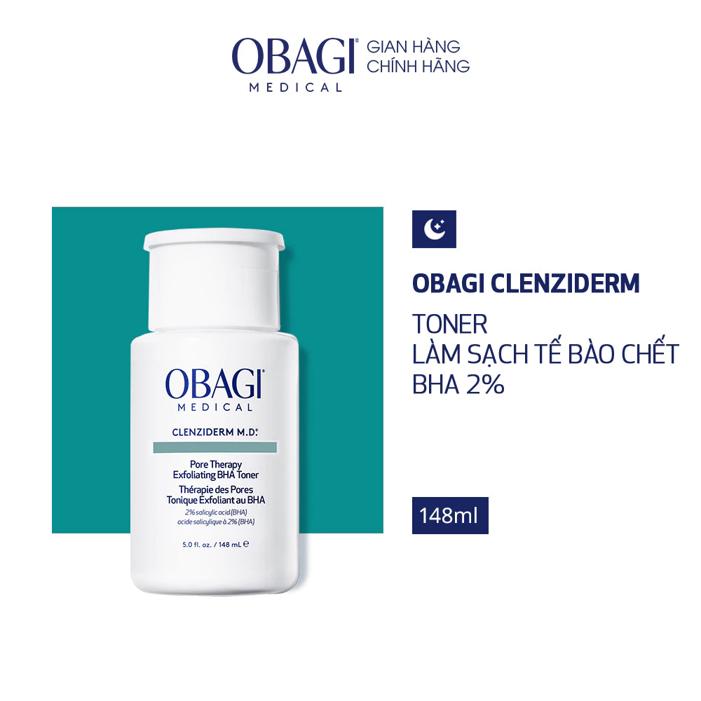 Toner tẩy da chết, ngừa mụn Obagi Clenziderm M.D. Exfoliating BHA Toner
