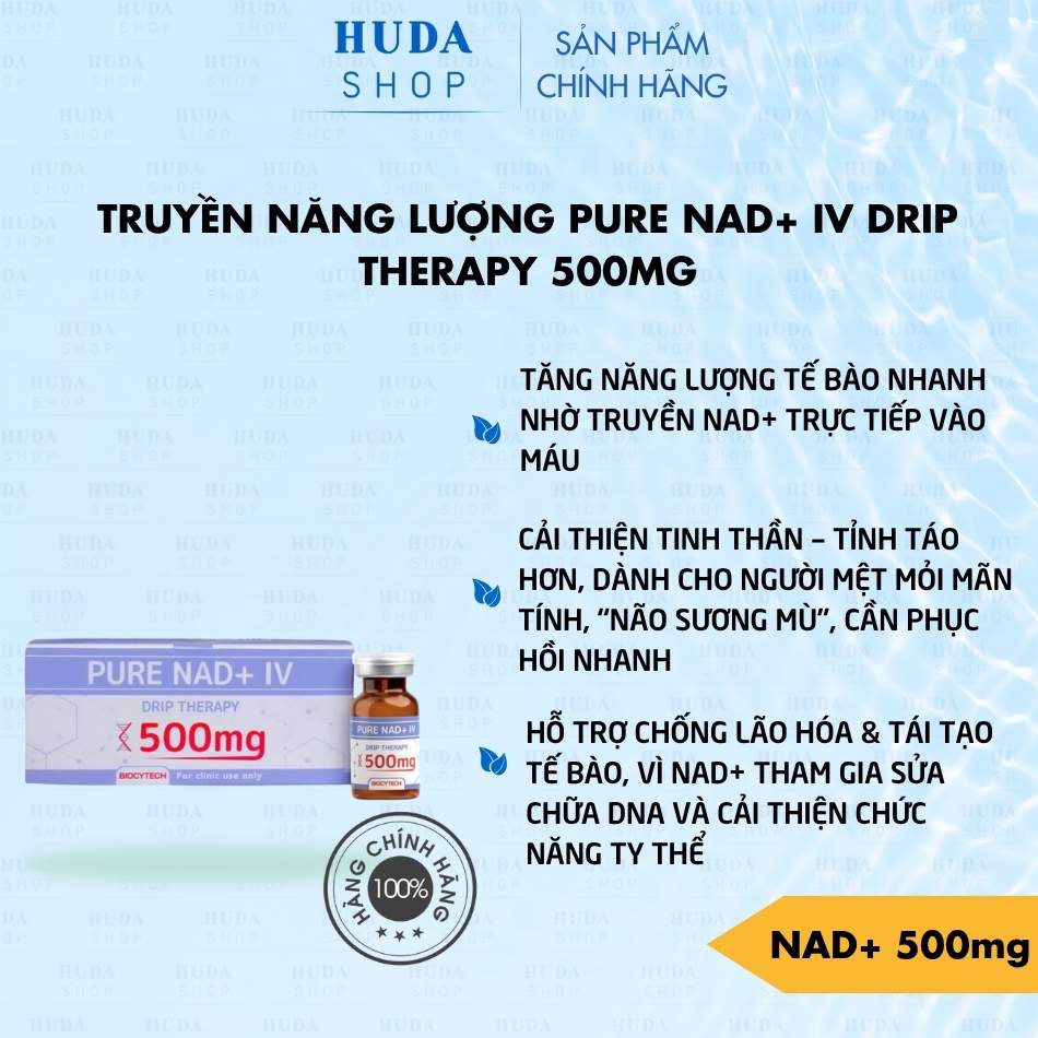 Truyền năng lượng PURE NAD+ IV DRIP THERAPY 500mg