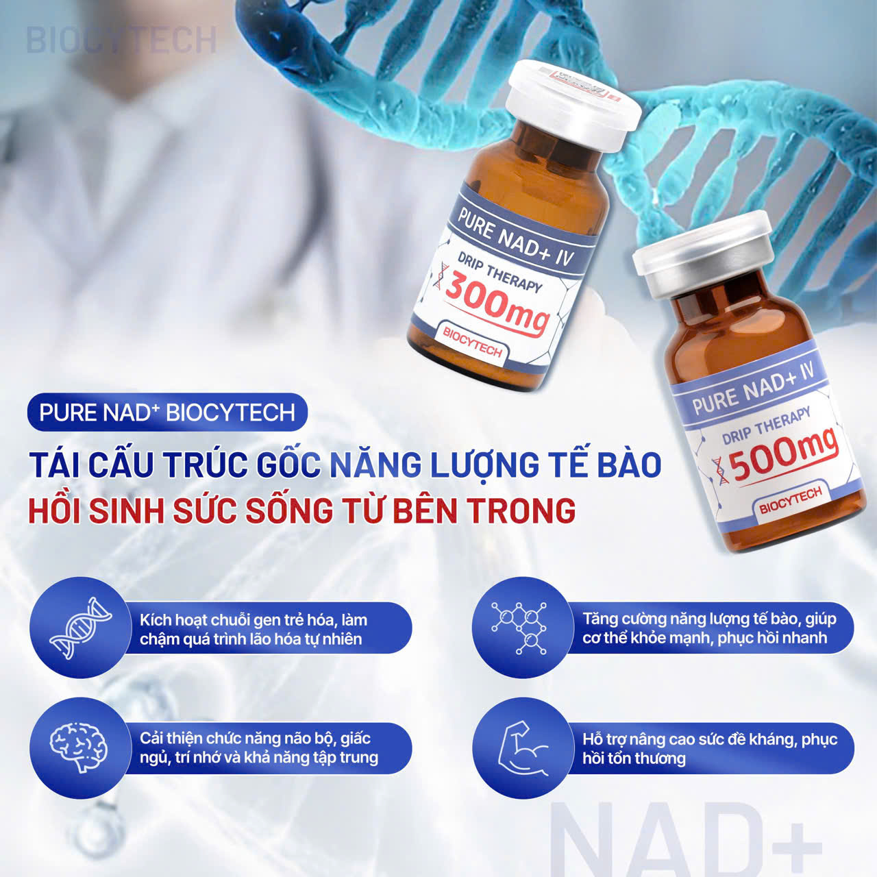 Truyền năng lượng PURE NAD+ IV DRIP THERAPY 500mg