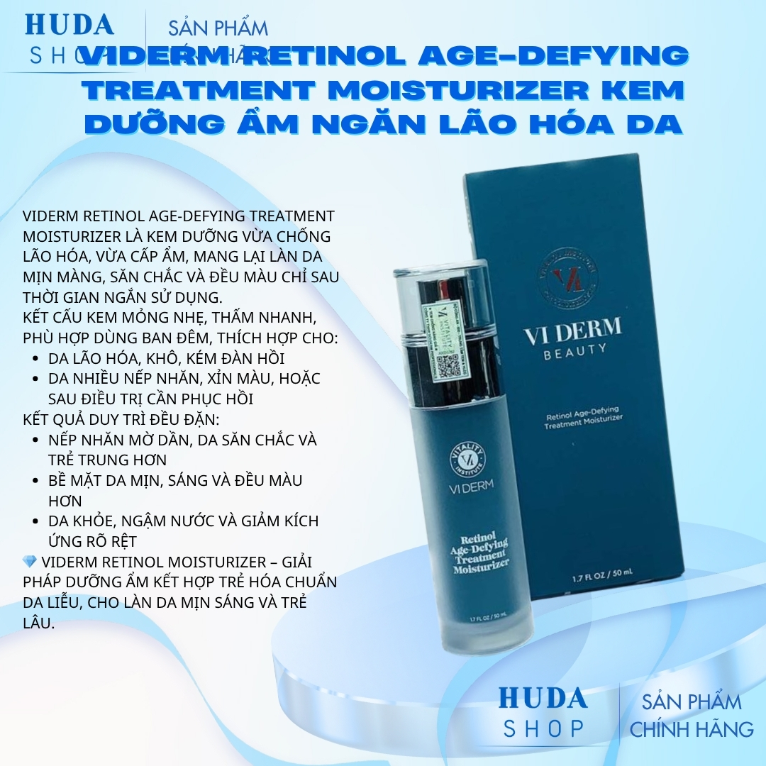 ViDerm Retinol Age-Defying Treatment Moisturizer Kem Dưỡng Ẩm Ngăn Lão Hóa Da