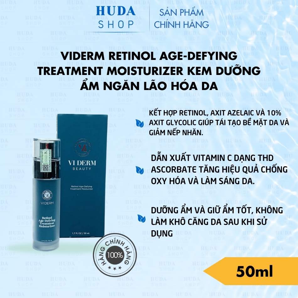 ViDerm Retinol Age-Defying Treatment Moisturizer Kem Dưỡng Ẩm Ngăn Lão Hóa Da