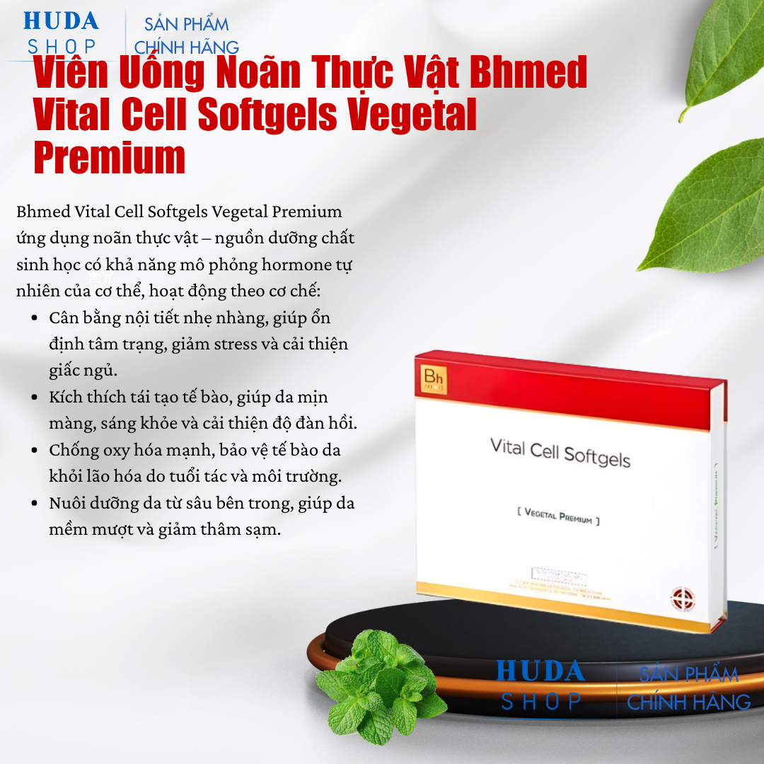 Viên Uống Noãn Thực Vật Bhmed Vital Cell Softgels Vegetal Premium