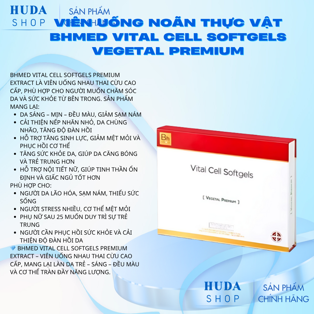 Viên Uống Noãn Thực Vật Bhmed Vital Cell Softgels Vegetal Premium