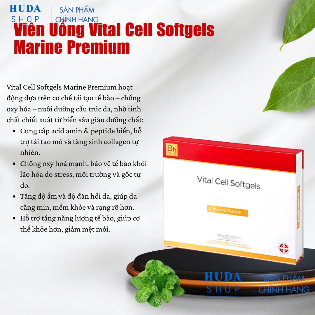 Viên Uống Vital Cell Softgels Marine Premium
