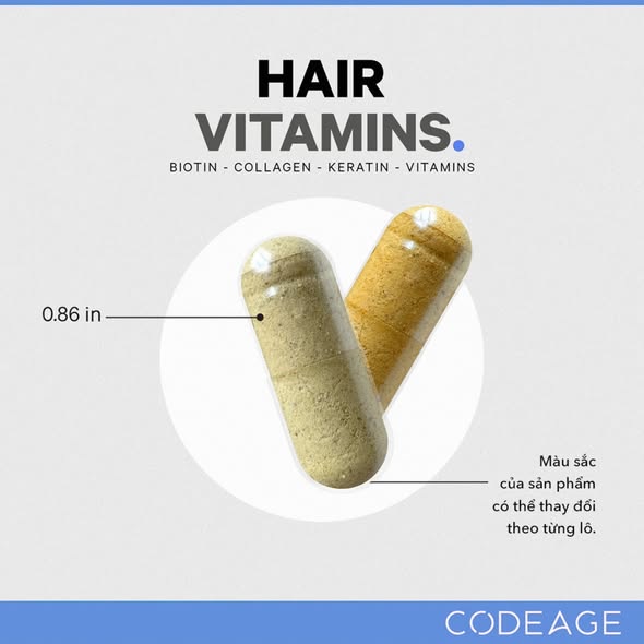 Viên uống mọc tóc Codeage Hair Vitamins