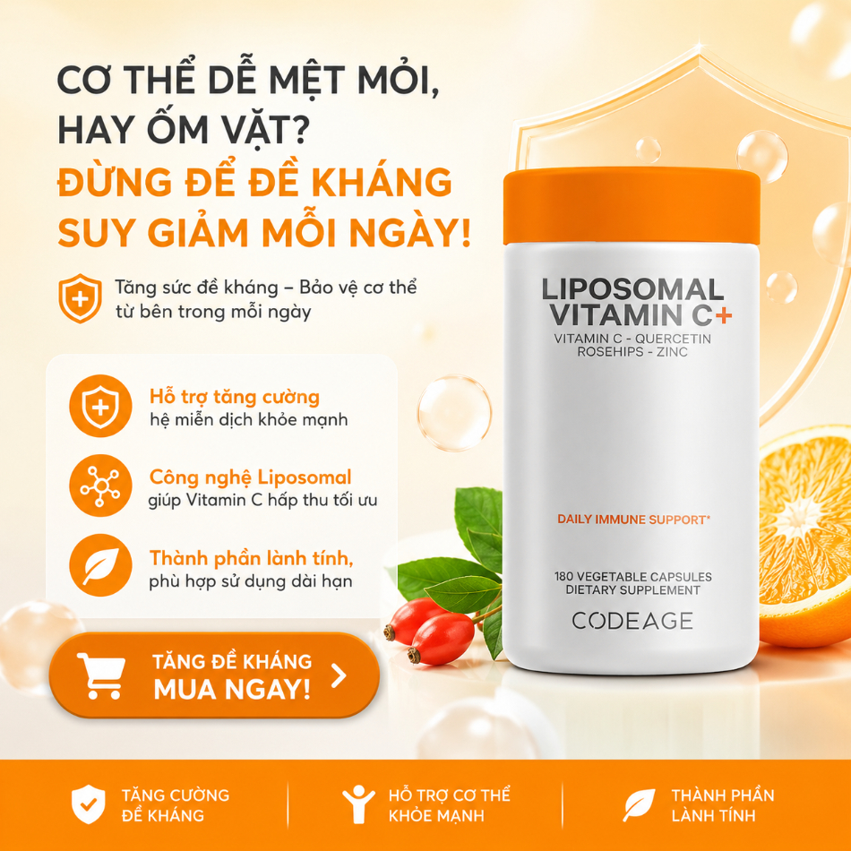 Viên uống tăng đề kháng Codeage Liposomal Vitamin C