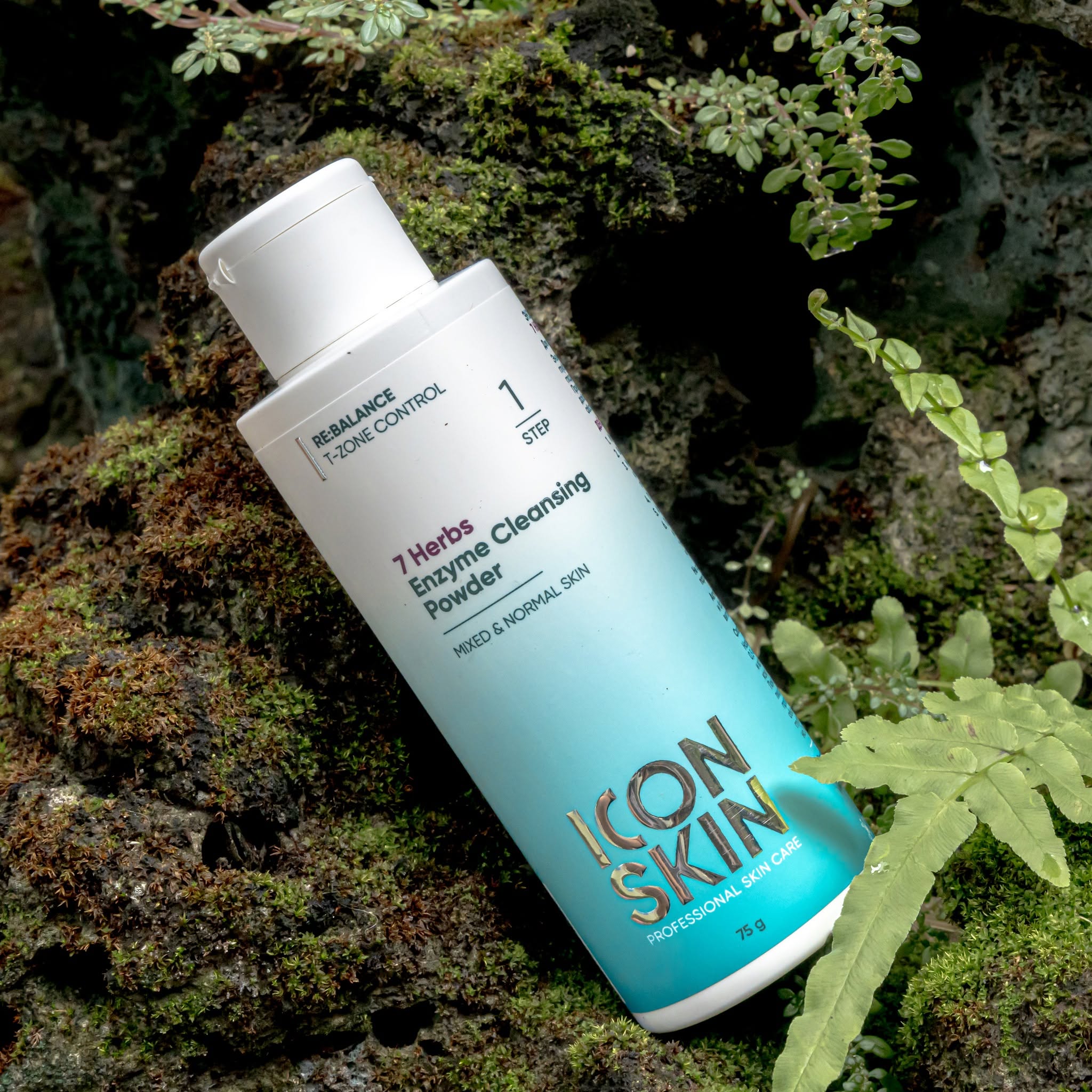 Bột tẩy da chết cho da dầu da, hỗn hợp Icon Skin 7 Herbs Enzyme Cleansing Powder 2.jpg