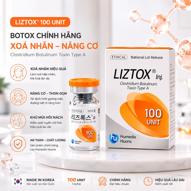 Botox Liztox 100 Units xoá nhăn, khử mùi hôi nách 6.webp
