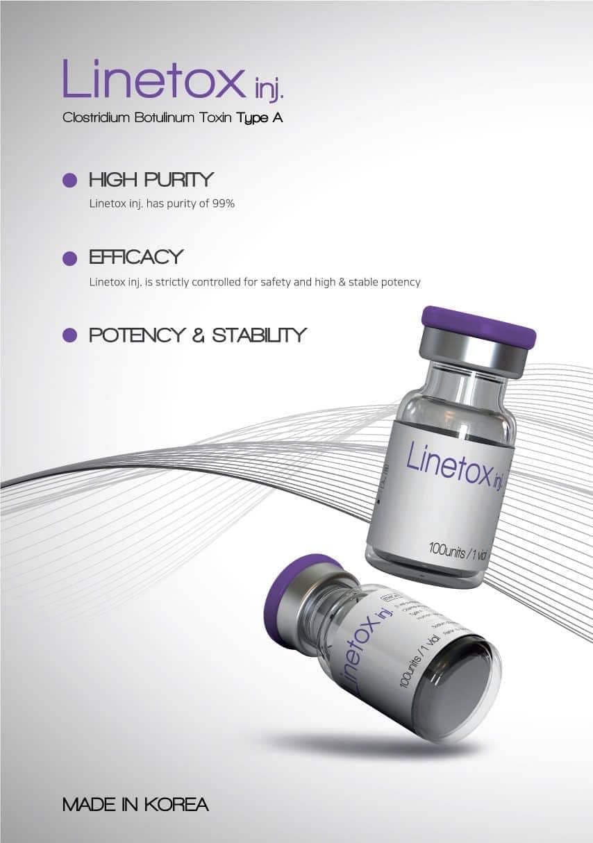 Botox chống nhăn và thon gọn hàm chính hãng Hàn Quốc LINETOX 100 Units